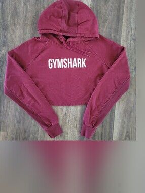 Gymshark Women S Maroon Cropped Hoodie